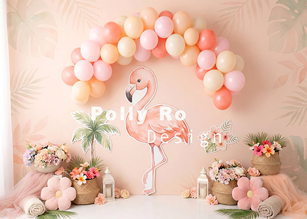 Toile de fond pour photographie de baiser de roses et de ballons de la Saint-Valentin d'Avezano conçue par Polly Ro Design