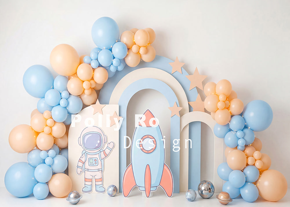 Toile de fond pour photographie de baiser de roses et de ballons de la Saint-Valentin d'Avezano conçue par Polly Ro Design