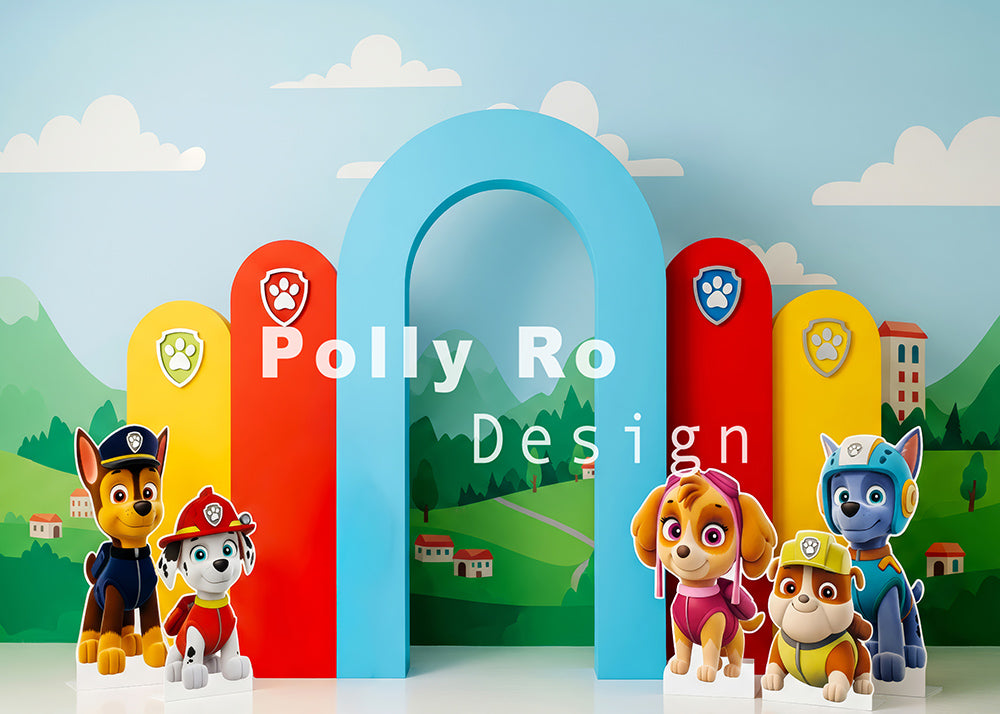 Toile de fond pour photographie de baiser de roses et de ballons de la Saint-Valentin d'Avezano conçue par Polly Ro Design