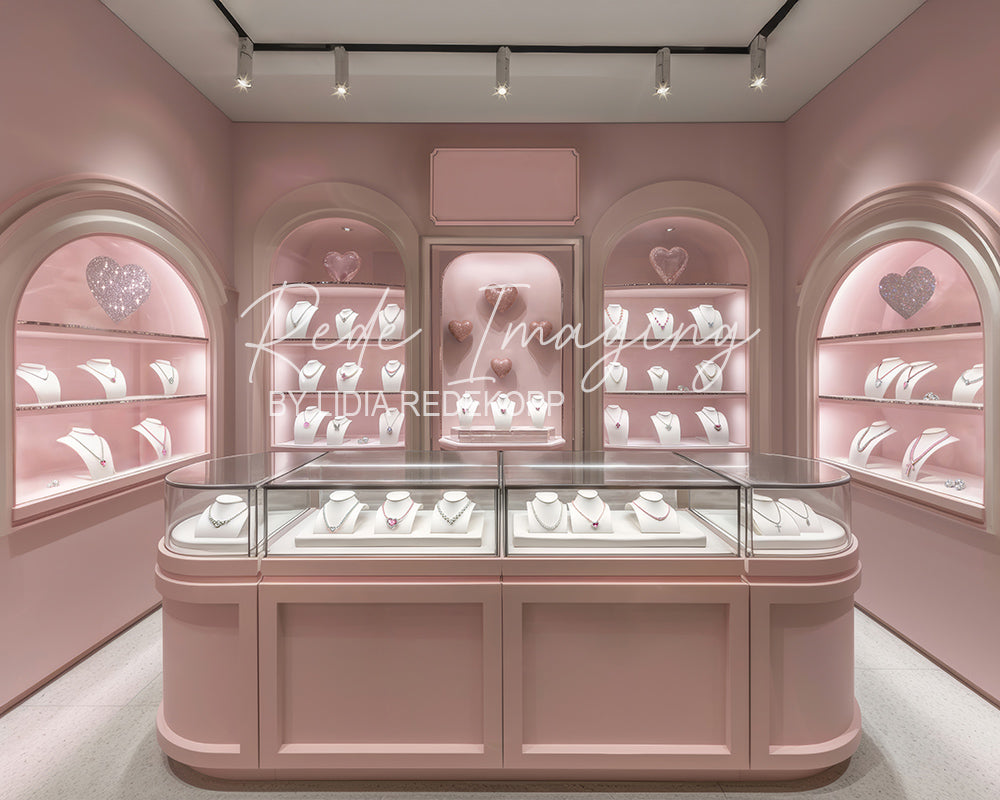 Avezano Pink Rose Jewelry Store Photography Backdrop Designed By Lidia Redekopp