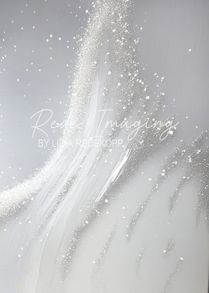 Avezano Silver Glitter White Abstract Brushstroke Photography Backdrop Designed By Lidia Redekopp