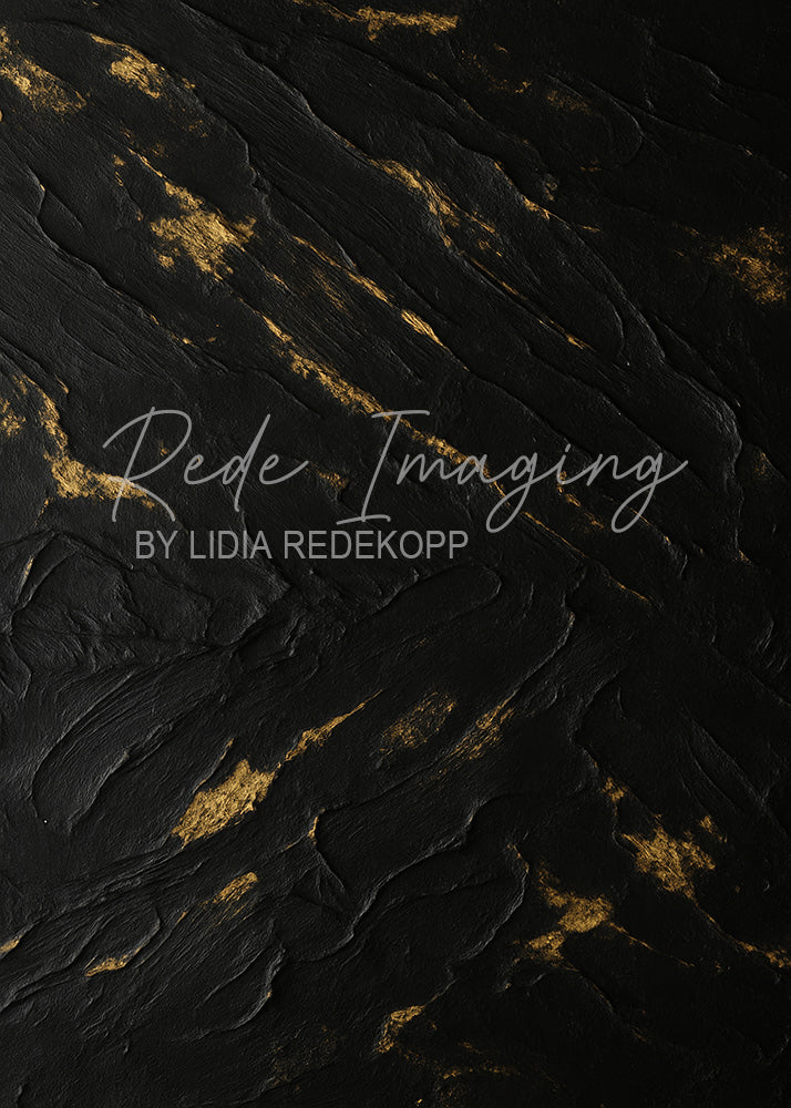 Avezano Black Gold Textured Brushstroke Abstract Photography Backdrop Designed By Lidia Redekopp