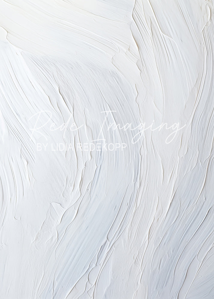 Avezano White Thick Wavy Textured Brushstroke Photography Backdrop Designed By Lidia Redekopp