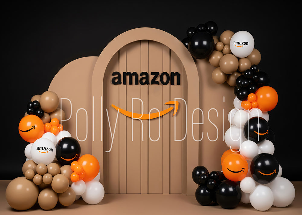 Toile de fond pour photographie de baiser de roses et de ballons de la Saint-Valentin d'Avezano conçue par Polly Ro Design