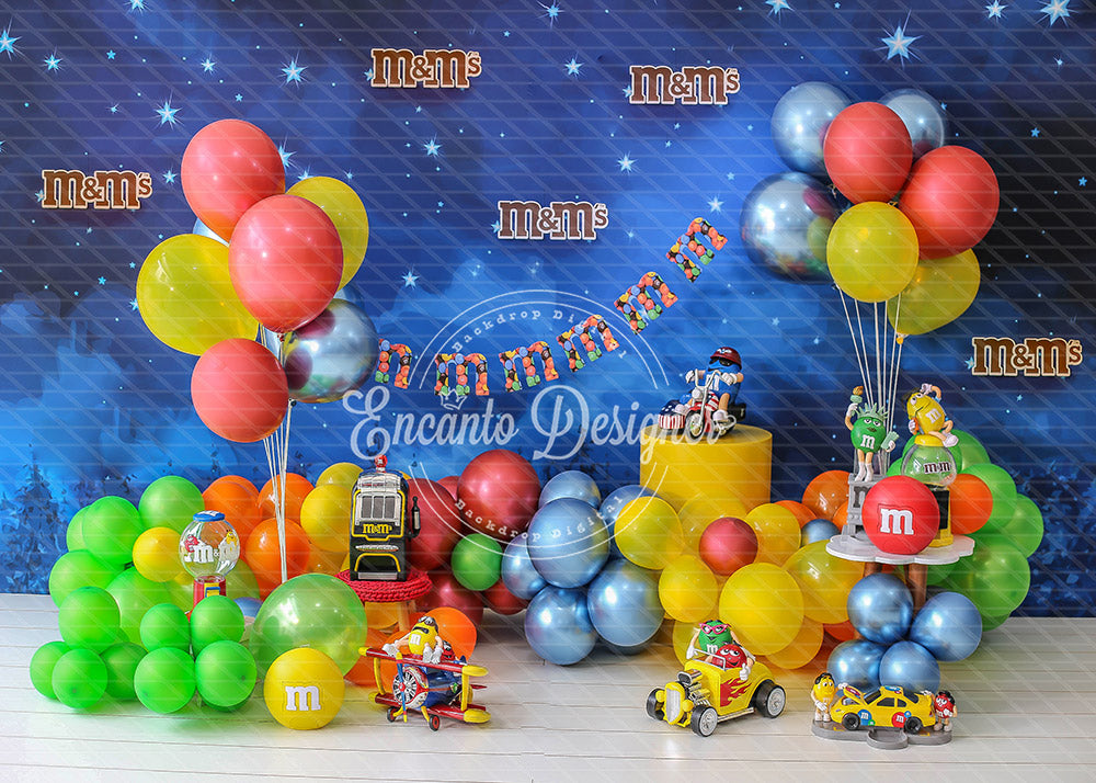 Avezano M&M's Colorful Balloon Photography Background By Encanto Designer