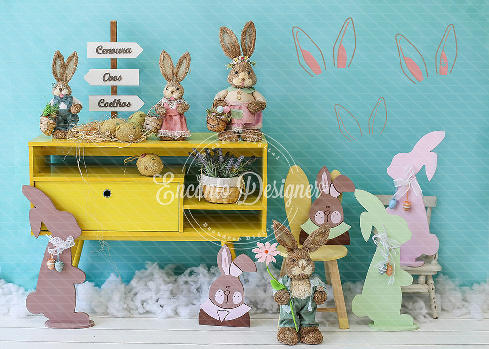 Avezano Easter Bunny Rabbit Photography Background By Encanto Designer