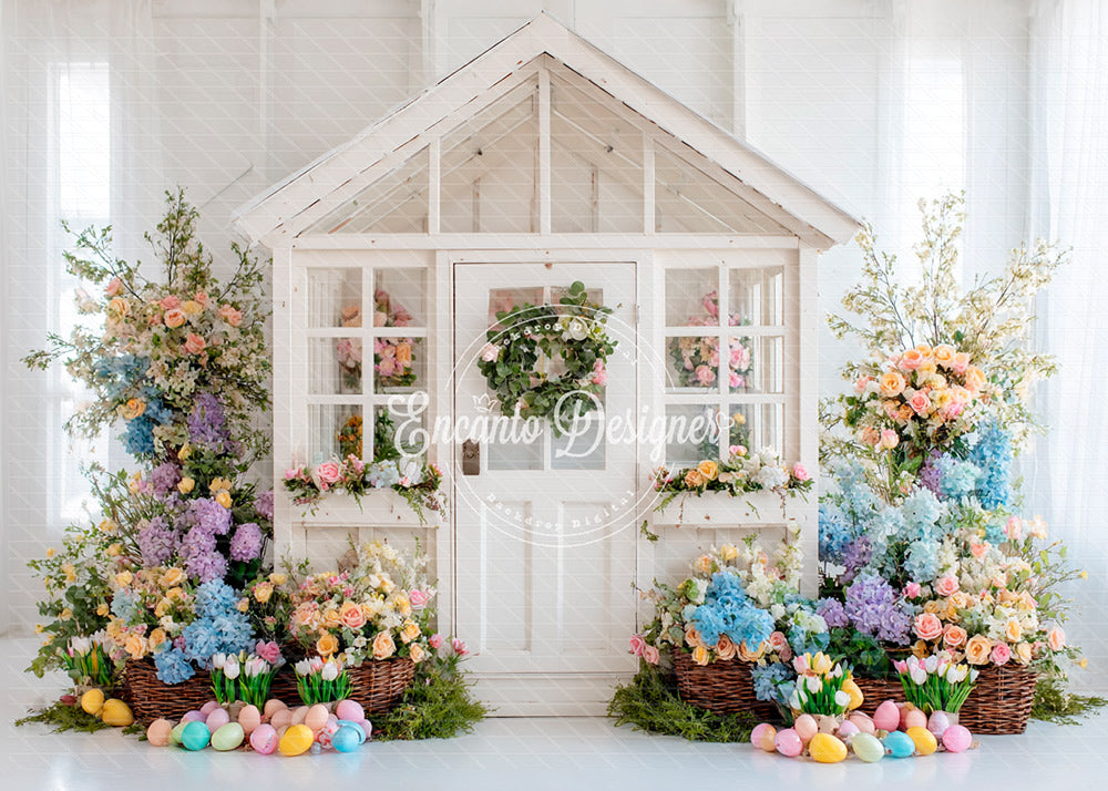 Avezano Spring Cottage Easter Floral Photography Background By Encanto Designer