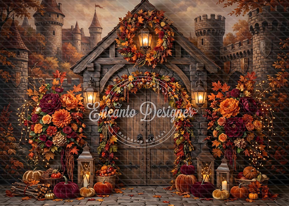 Avezano Castle Cabin Arch Harvest Photography Background By Encanto Designer