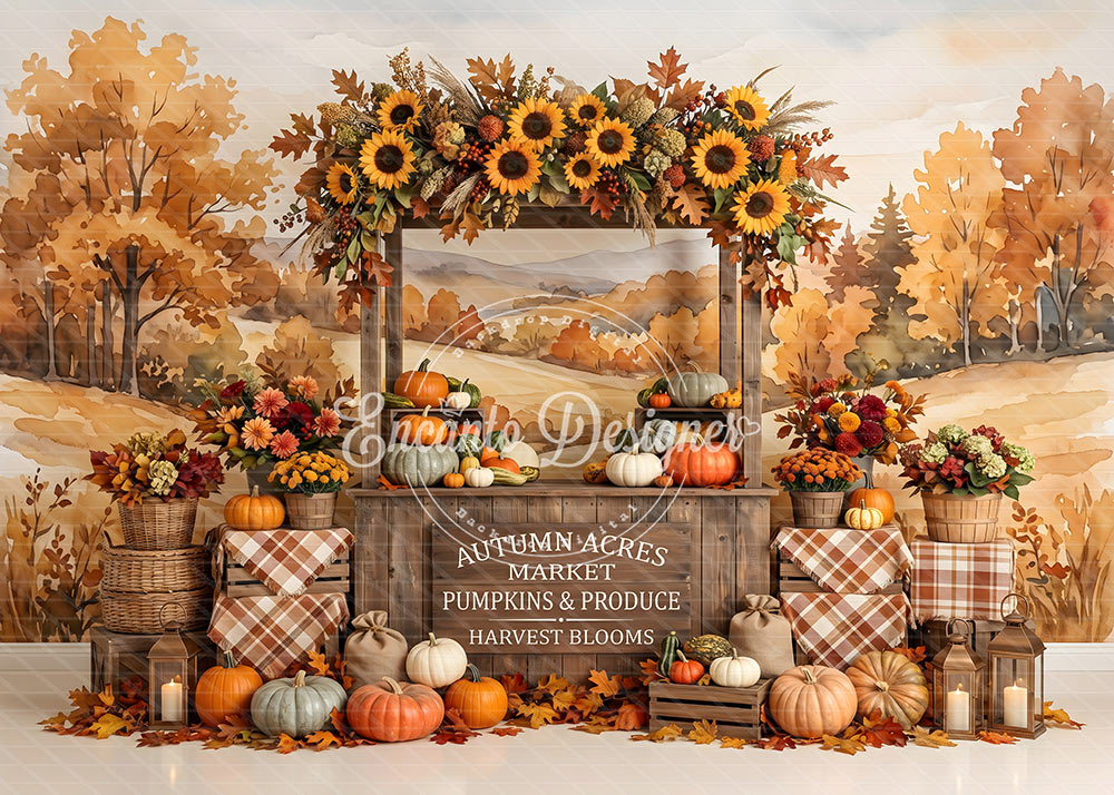 Avezano Sunflower Farm Market Fall Photography Background By Encanto Designer