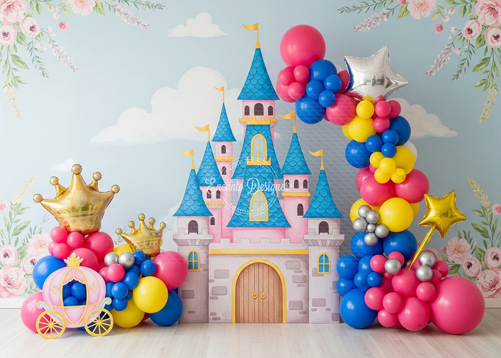 Avezano Princess Castle Balloon Photography Background By Encanto Designer