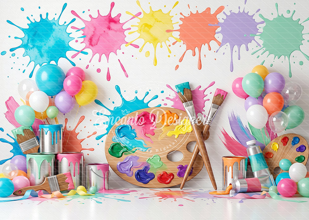 Avezano Paint Splash Art Party Photography Background By Encanto Designer