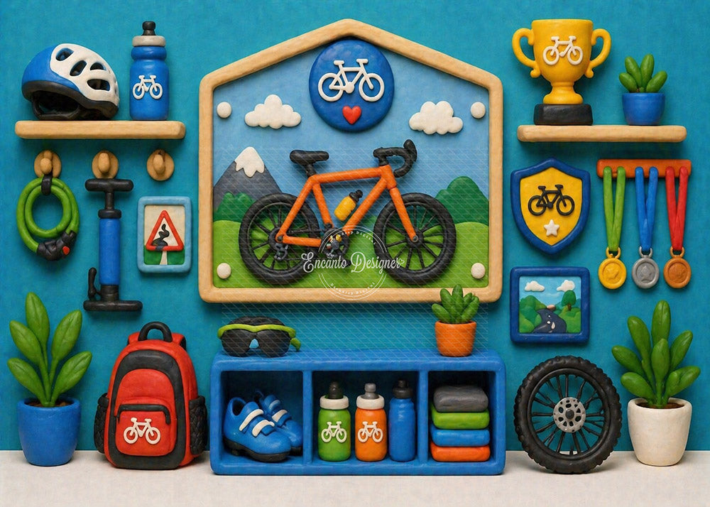 Avezano Bicycle Adventure Kids Photography Background By Encanto Designer