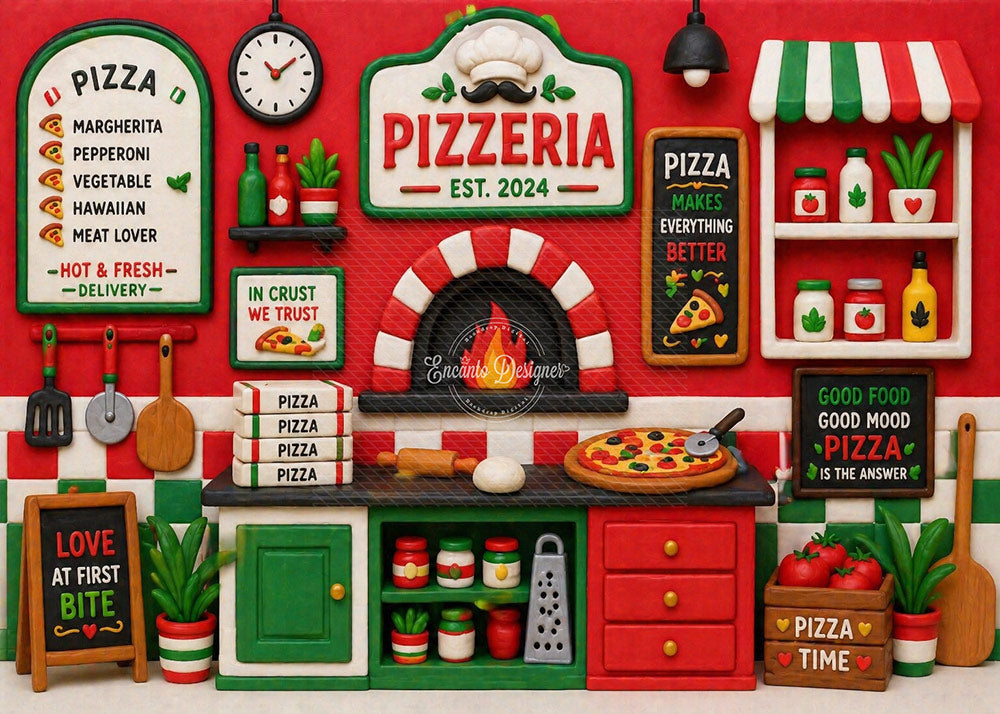 Avezano Pizzeria Pizza Shop Photography Background By Encanto Designer
