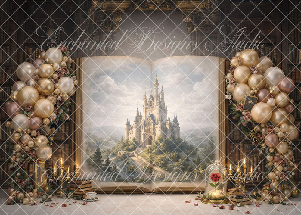 Avezano Fairytale Book Castle Backdrop Designed By Enchanted Design Studio