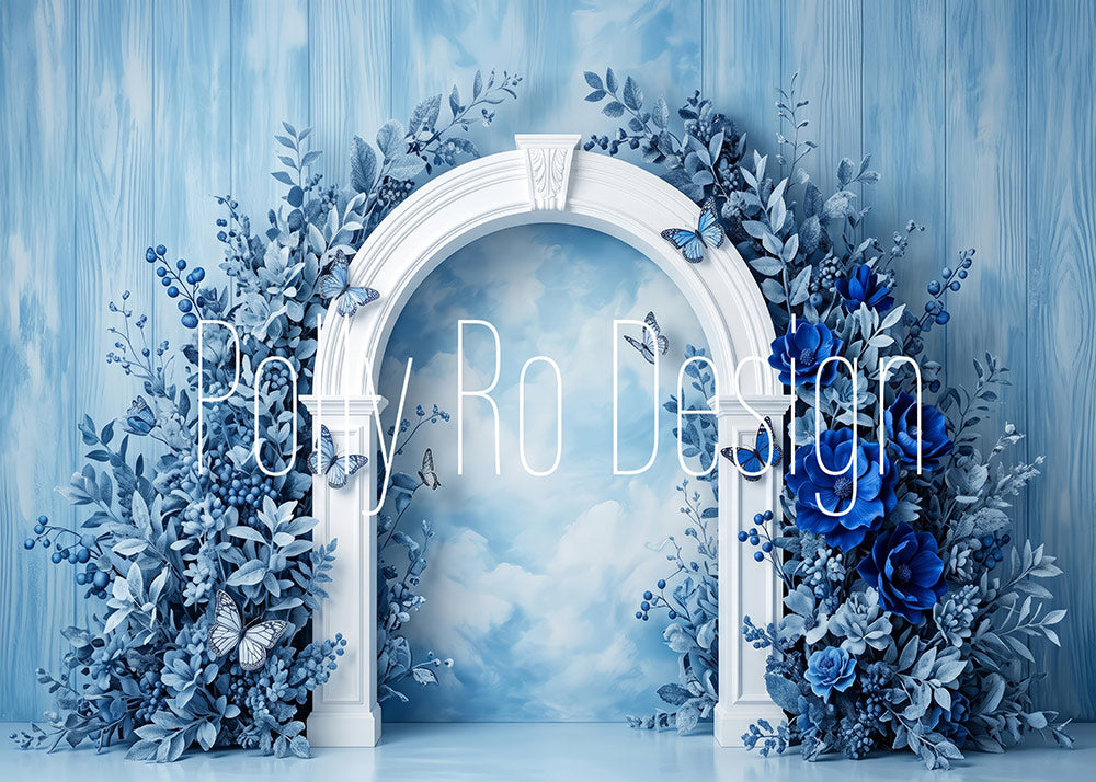 Toile de fond pour photographie de baiser de roses et de ballons de la Saint-Valentin d'Avezano conçue par Polly Ro Design