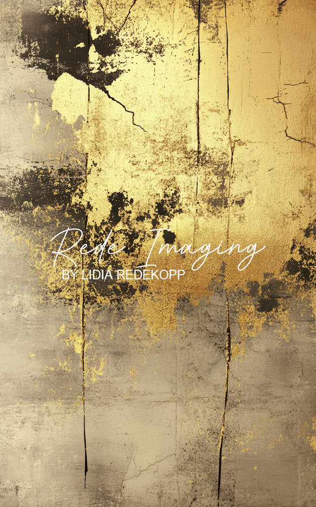 Avezano Vintage Cracked Gold Distressed Wall Photography Backdrop Designed By Lidia Redekopp