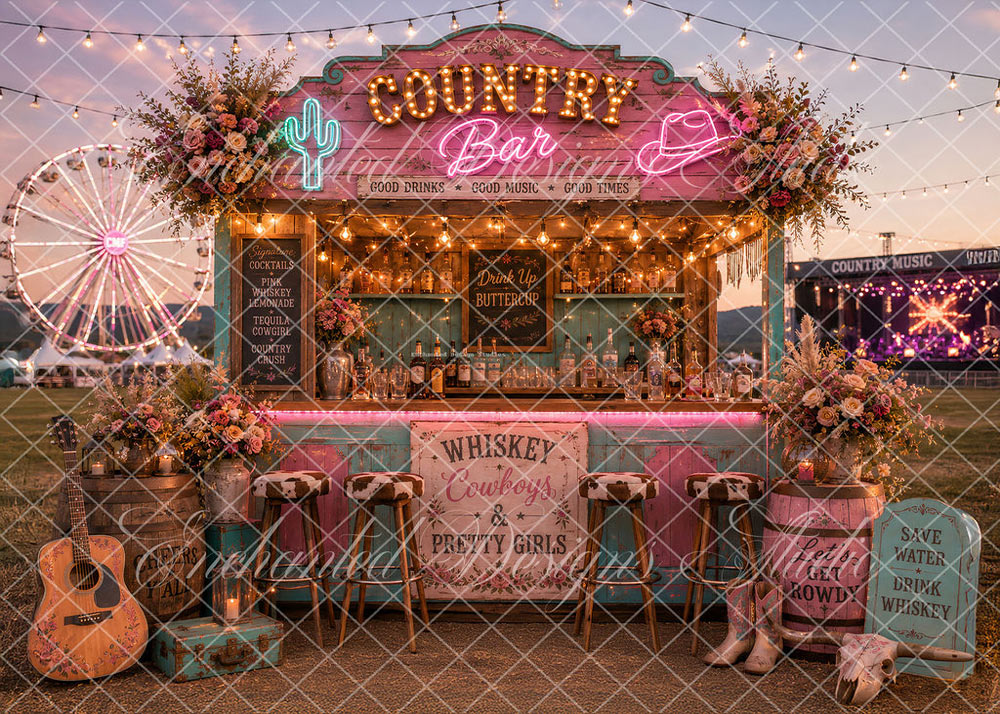 Avezano Outdoor Country Music Bar Backdrop Designed By Enchanted Design Studio