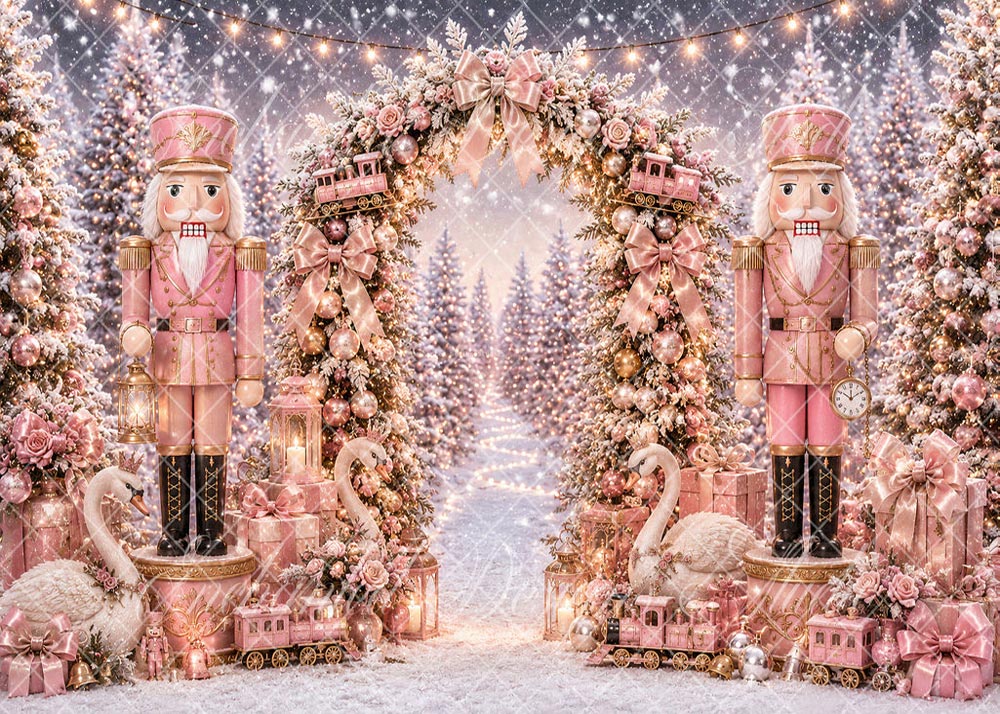 Avezano Pink Nutcracker Forest Arch Backdrop Designed By Enchanted Design Studio