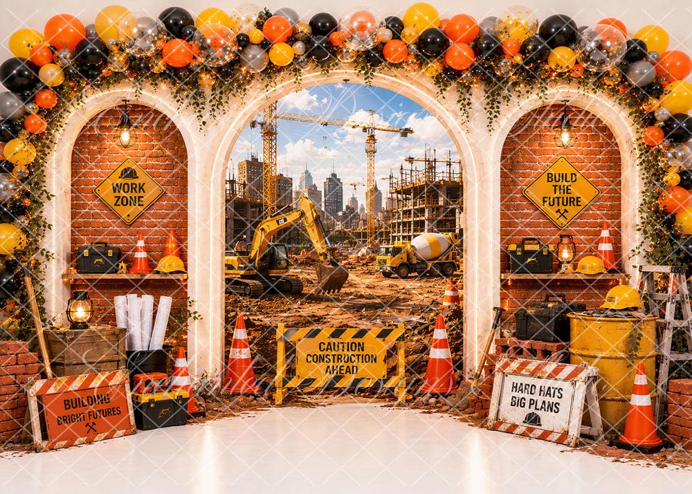 Avezano Construction Site Truck Backdrop Designed By Enchanted Design Studio