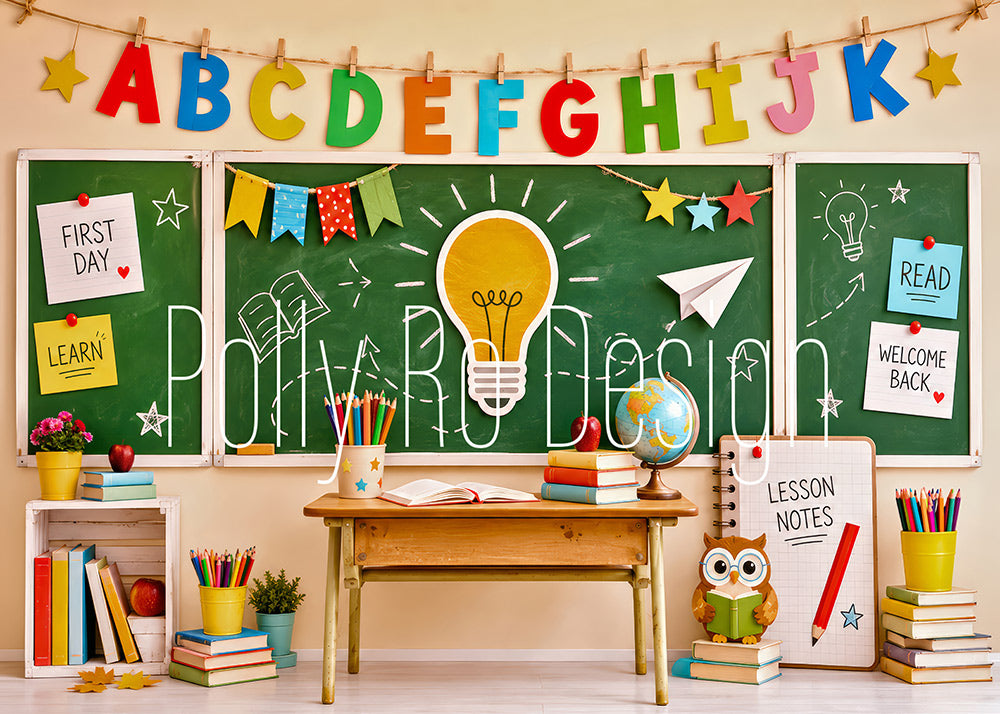 Avezano Classroom Chalkboard Photography Backdrop Designed By Polly Ro Design