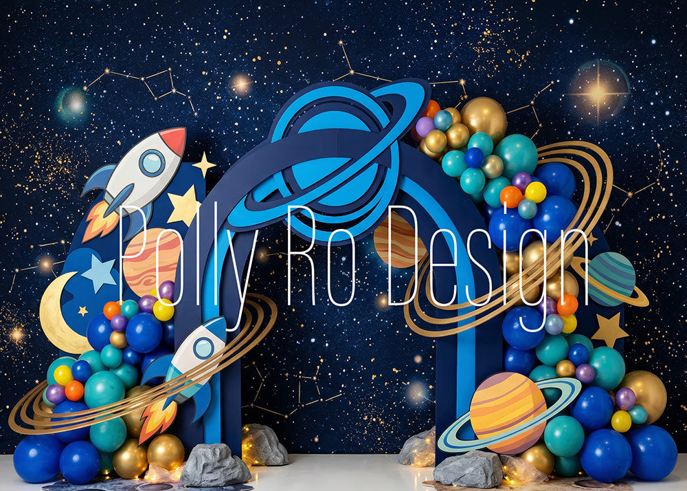 Avezano Outer Space Planet Photography Backdrop Designed By Polly Ro Design