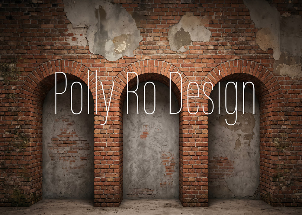 Avezano Rustic Brick Arch Photography Backdrop Designed By Polly Ro Design