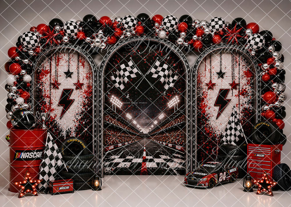 Avezano Race Car Nascar Racing Theme Backdrop Designed By Enchanted Design Studio