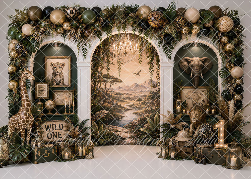 Avezano Wild Safari Animal Arch Backdrop Designed By Enchanted Design Studio