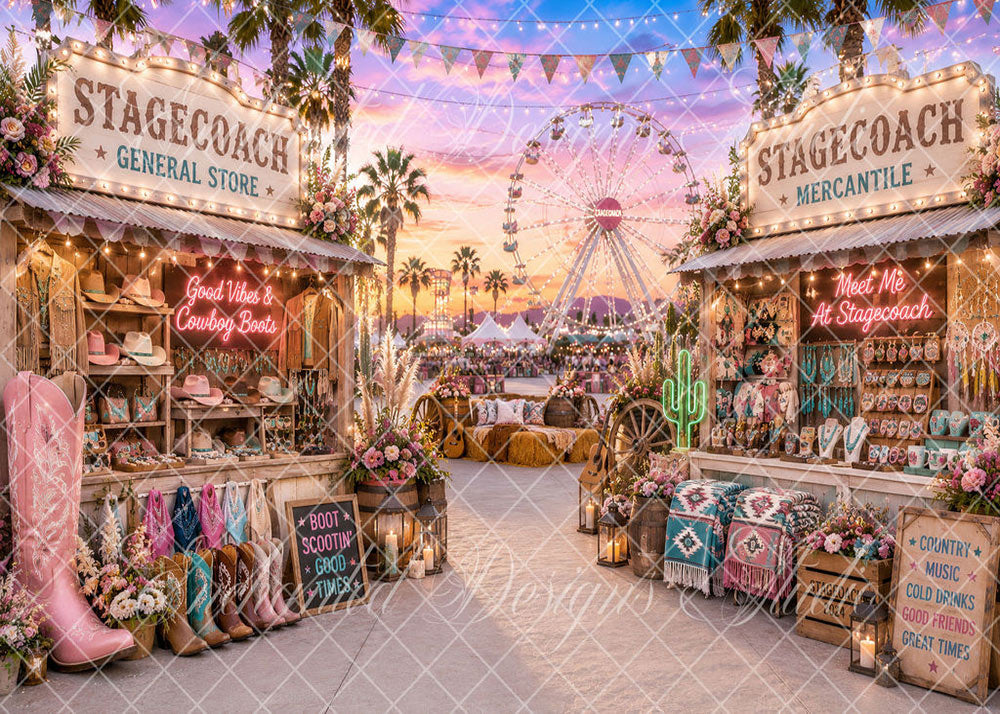 Avezano Stagecoach Western Market Backdrop Designed By Enchanted Design Studio