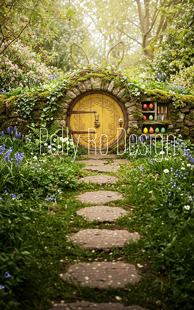 Avezano Hobbit Garden Easter Door Photography Backdrop Designed By Polly Ro Design