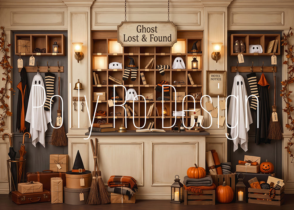 Avezano Ghost Lost And Found Halloween Photography Backdrop Designed By Polly Ro Design