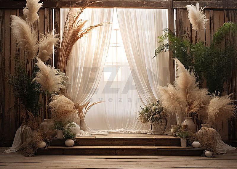 Avezano Bohemian Reed Decoration Photography Background