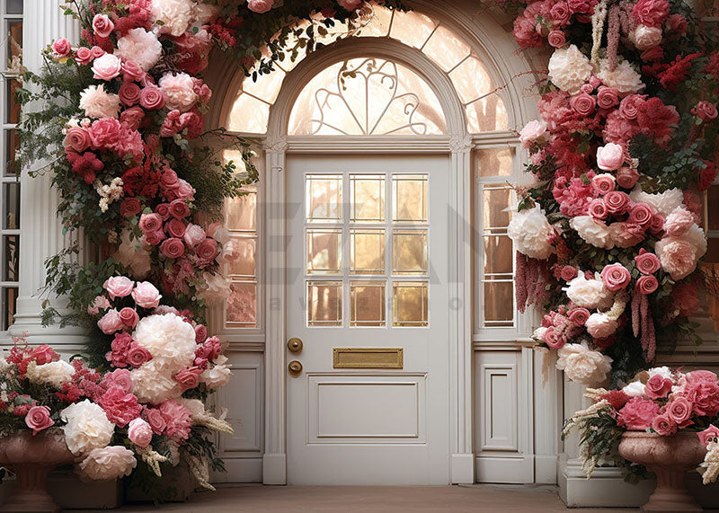 Avezano Spring Flower Arch Decoration Photography Backdrop