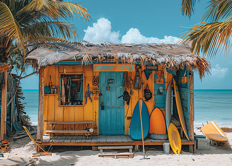 Avezano Summer Surf Tool Room Sea Photography Backdrop