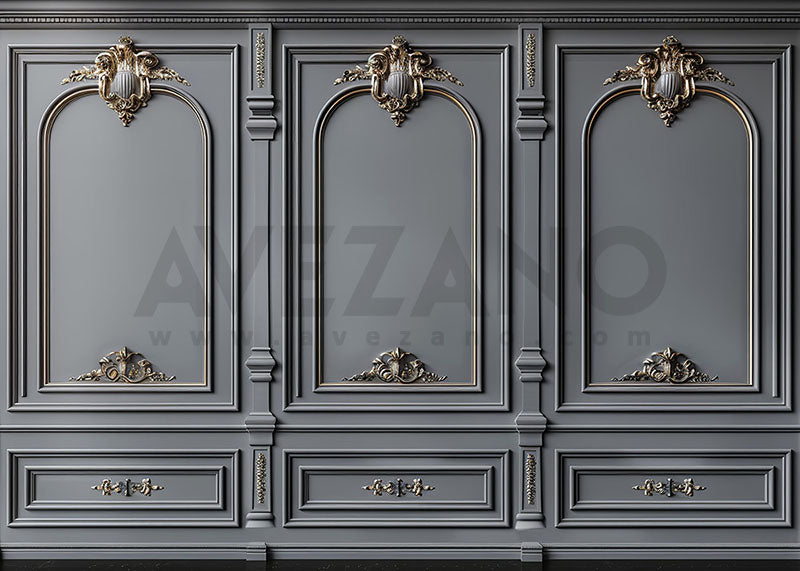 Toile de fond pour photographie murale avec sculpture artistique grise d'Avezano