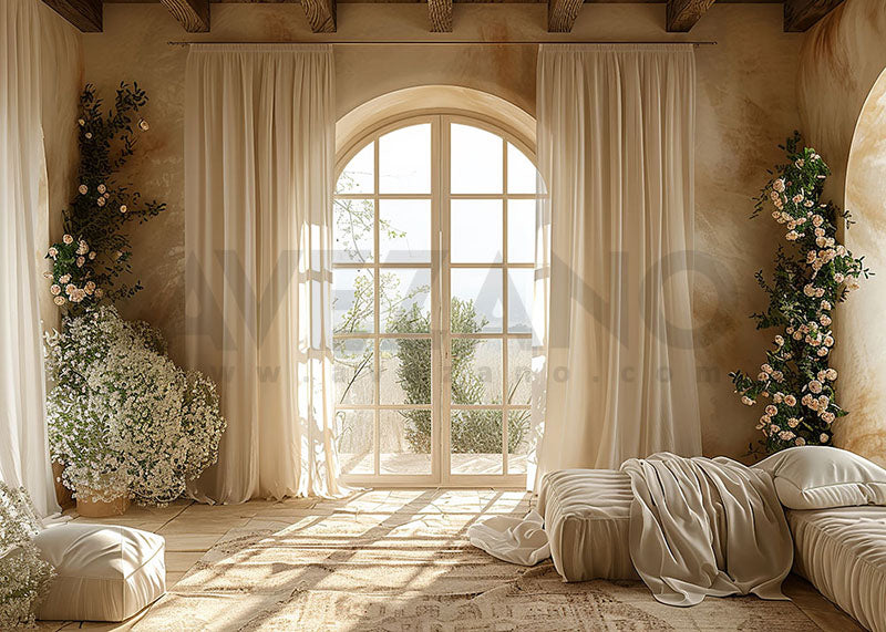 Avezano Spring Boho Style Room Mother's Day Photography Backdrop