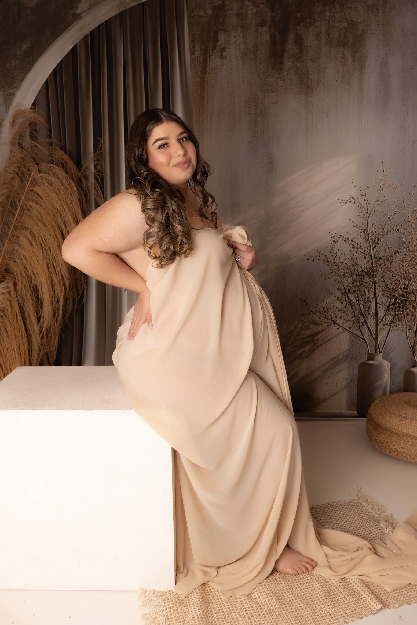 Toile de fond pour photographie murale en arche de texture bohème d'Avezano