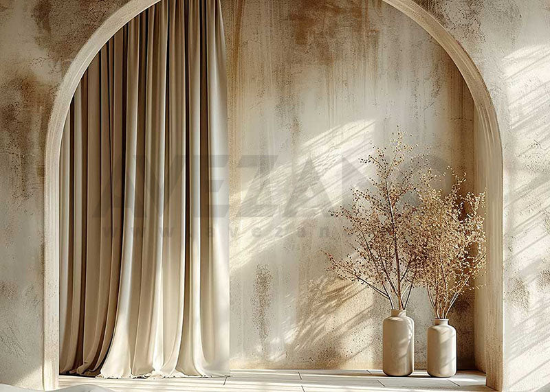 Avezano Bohemian Texture Arch Wall Window Photography Backdrop
