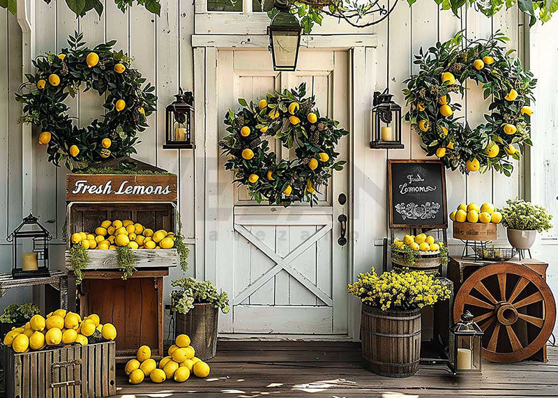 Toile de fond pour photographie de porte en bois blanc printanière d'Avezano