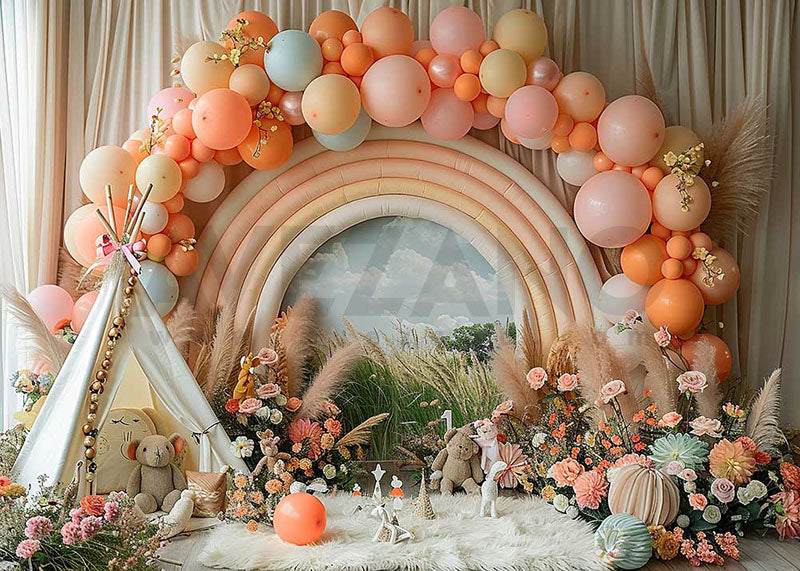 balloon tent decoration Avezano Balloon Arch and Flower Tent Photography Background