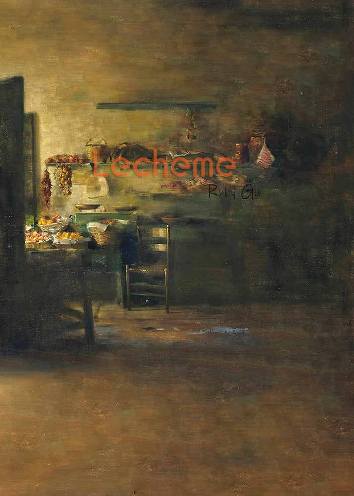 Toile de fond pour photographie de cuisine avec peinture à l'huile d'Avezano par Lecheme Ruby Gu