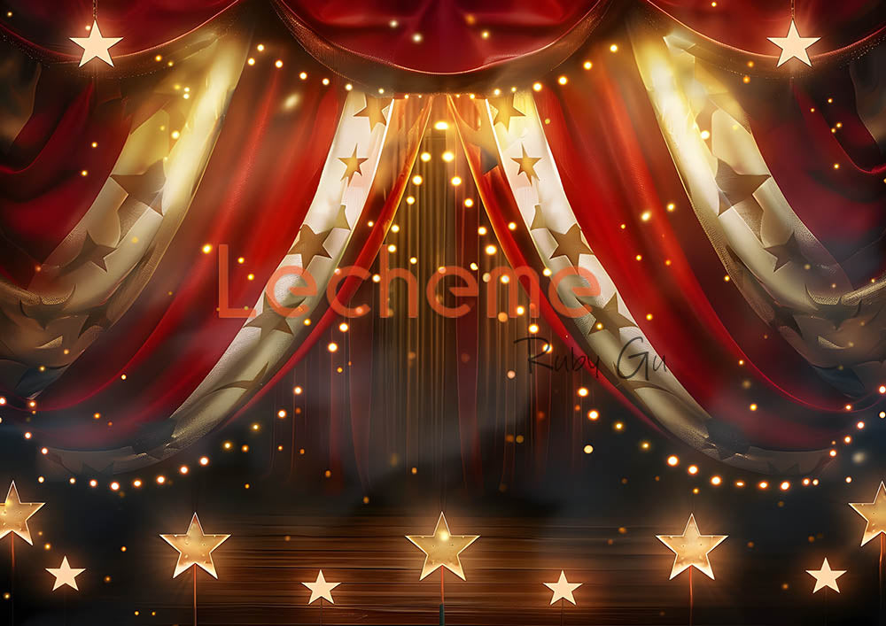 Toile de fond pour photographie de scène avec rideau rouge Avezano par Lecheme Ruby Gu