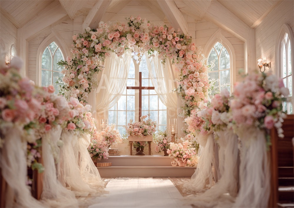 Toile de fond pour photographie de fleurs en pot et de portes printanières d'Avezano