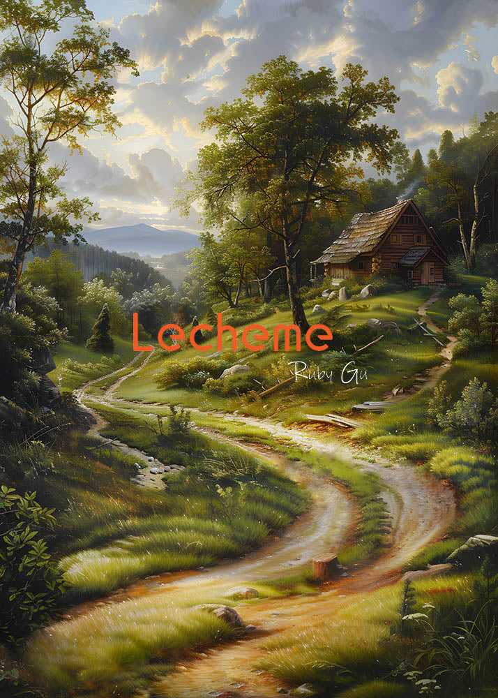 Toile de fond pour photographie de peinture à l'huile d'arbres verts d'Avezano par Lecheme Ruby Gu