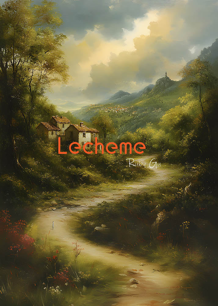 Toile de fond pour photographie de paysage rural brumeux d'Avezano par Lecheme Ruby Gu