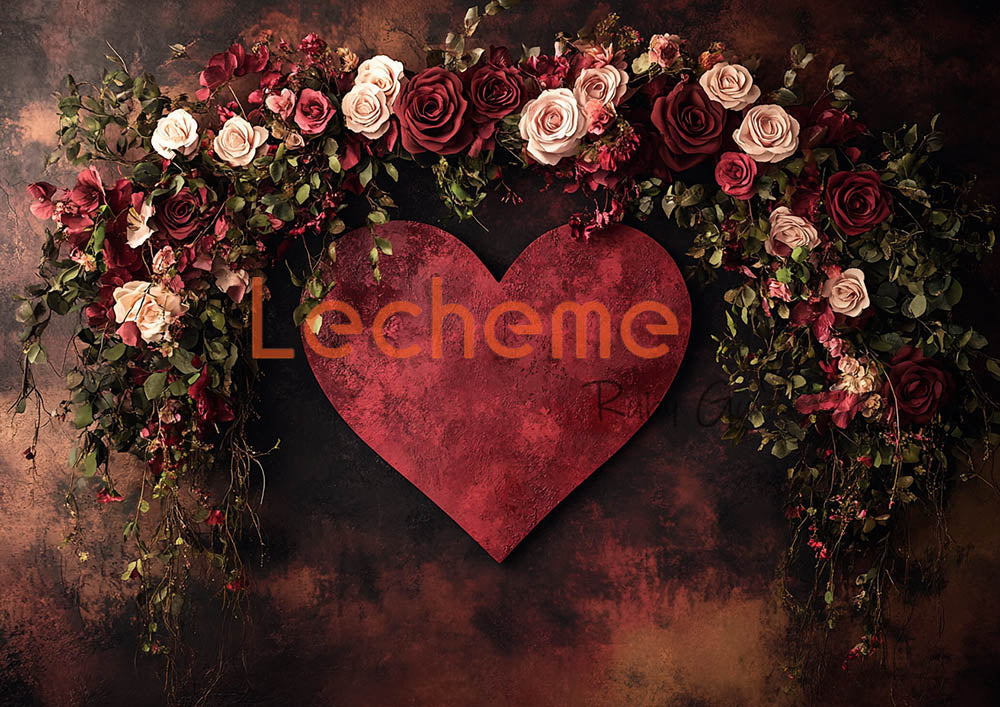 Avezano Saint Valentin Rose amour mur photographie toile de fond par Lecheme Ruby Gu