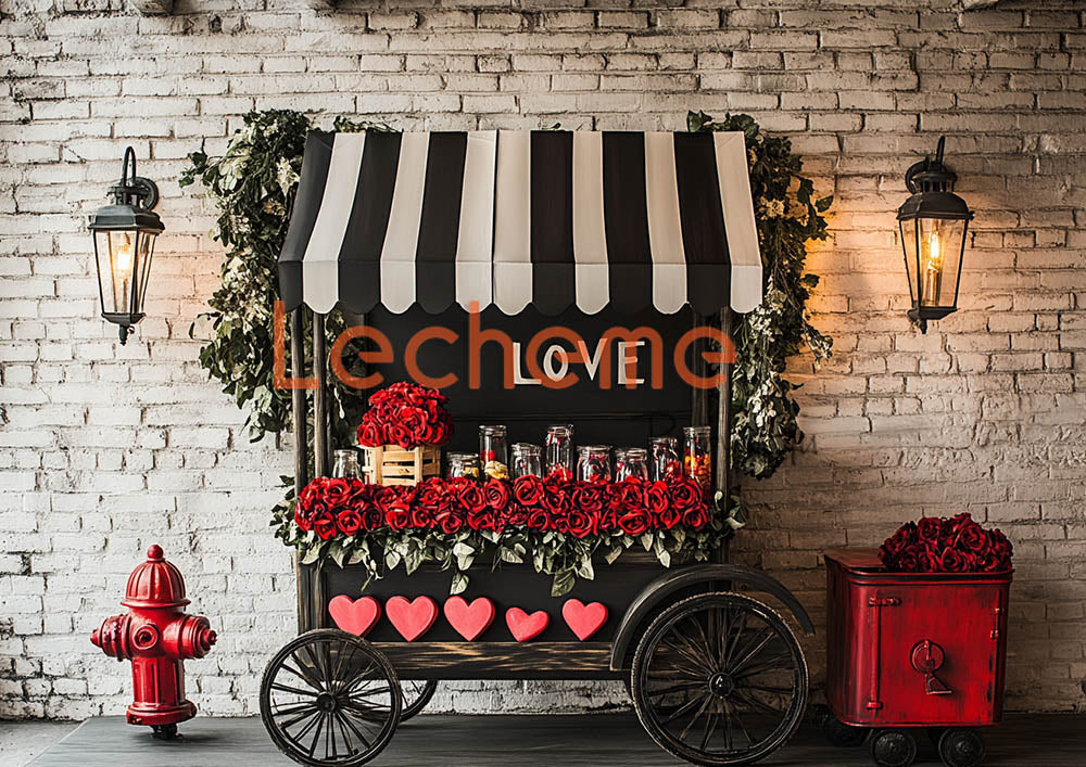 Avezano Valentine's Day Romantic Heart B Decoration Photography Backdrop By Lecheme Ruby Gu