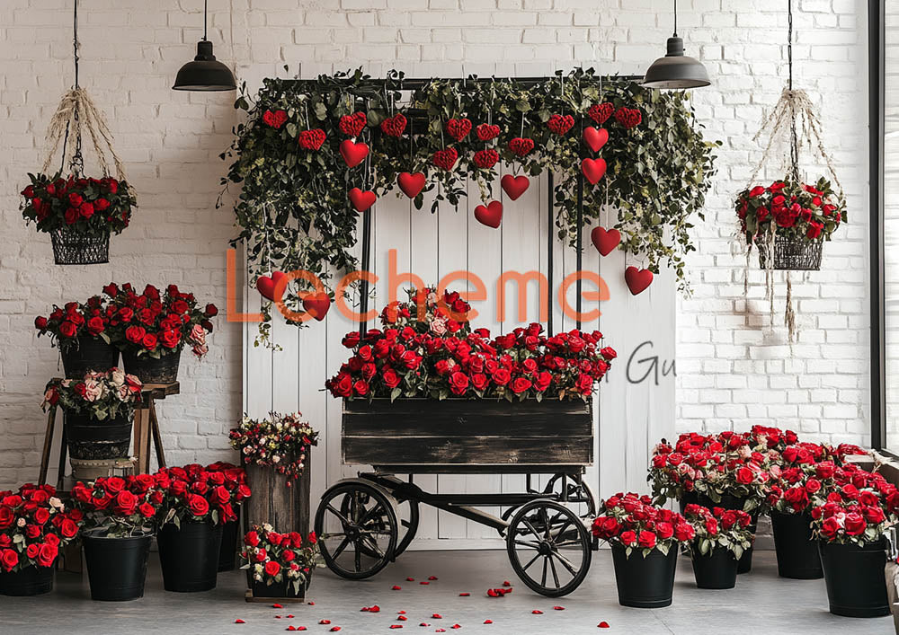 Avezano Valentine's Day Romantic Heart G Decoration Photography Backdrop By Lecheme Ruby Gu