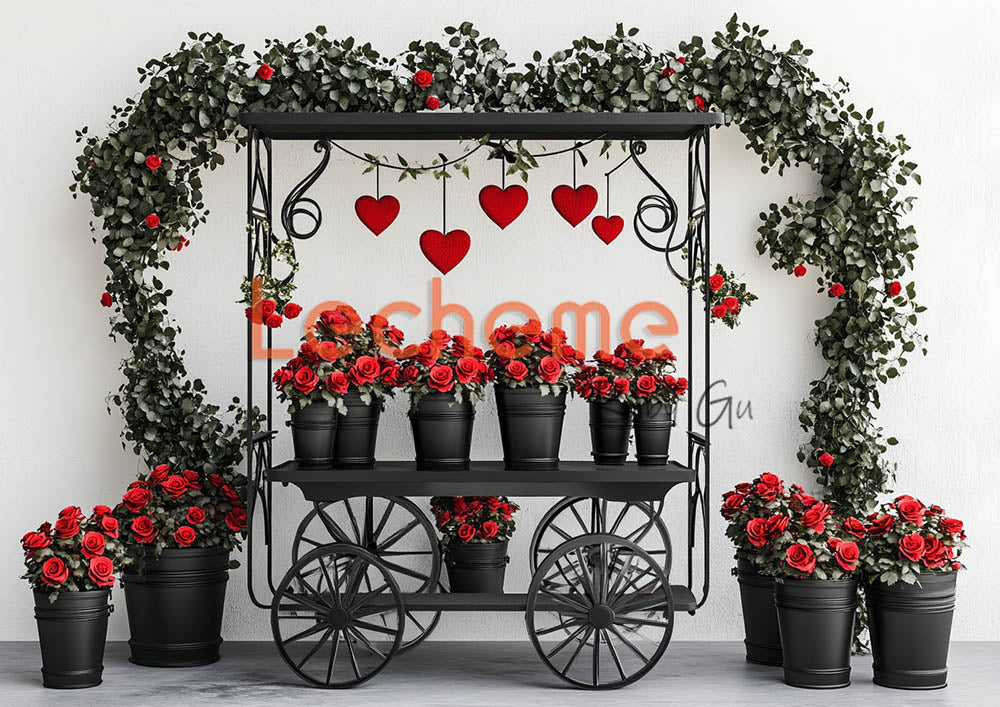 Avezano Valentine's Day Romantic Heart M Decoration Photography Backdrop By Lecheme Ruby Gu