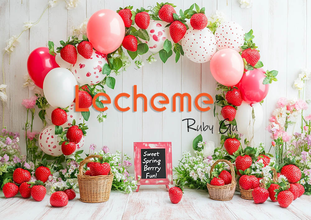 Avezano Sweet Spring Berrry Fun Photographie Toile de fond par Lecheme Ruby Gu